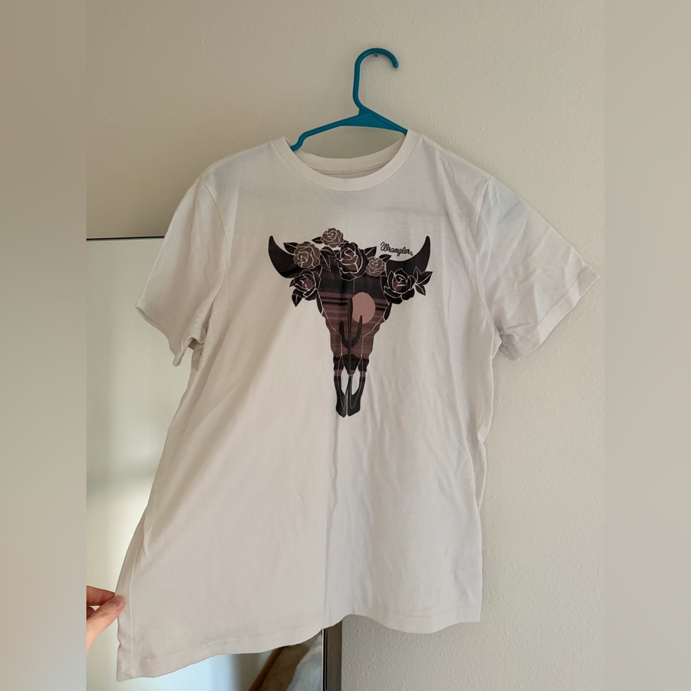Wrangler White Logo Crew Neck Tee
